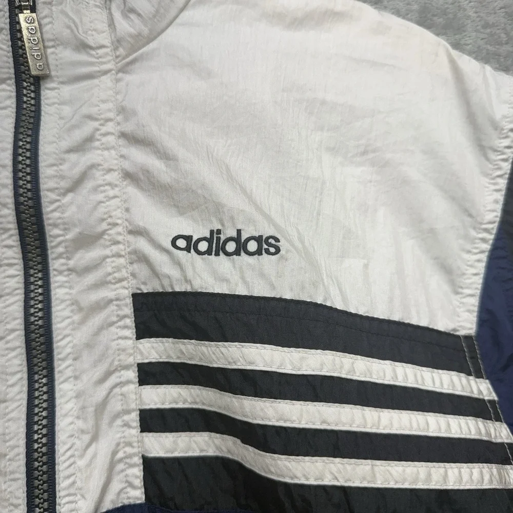 Adidas Windbreaker Jacket VTG 90s 2PAC Hit Em Up Archival Rare Hip Hop Grail L